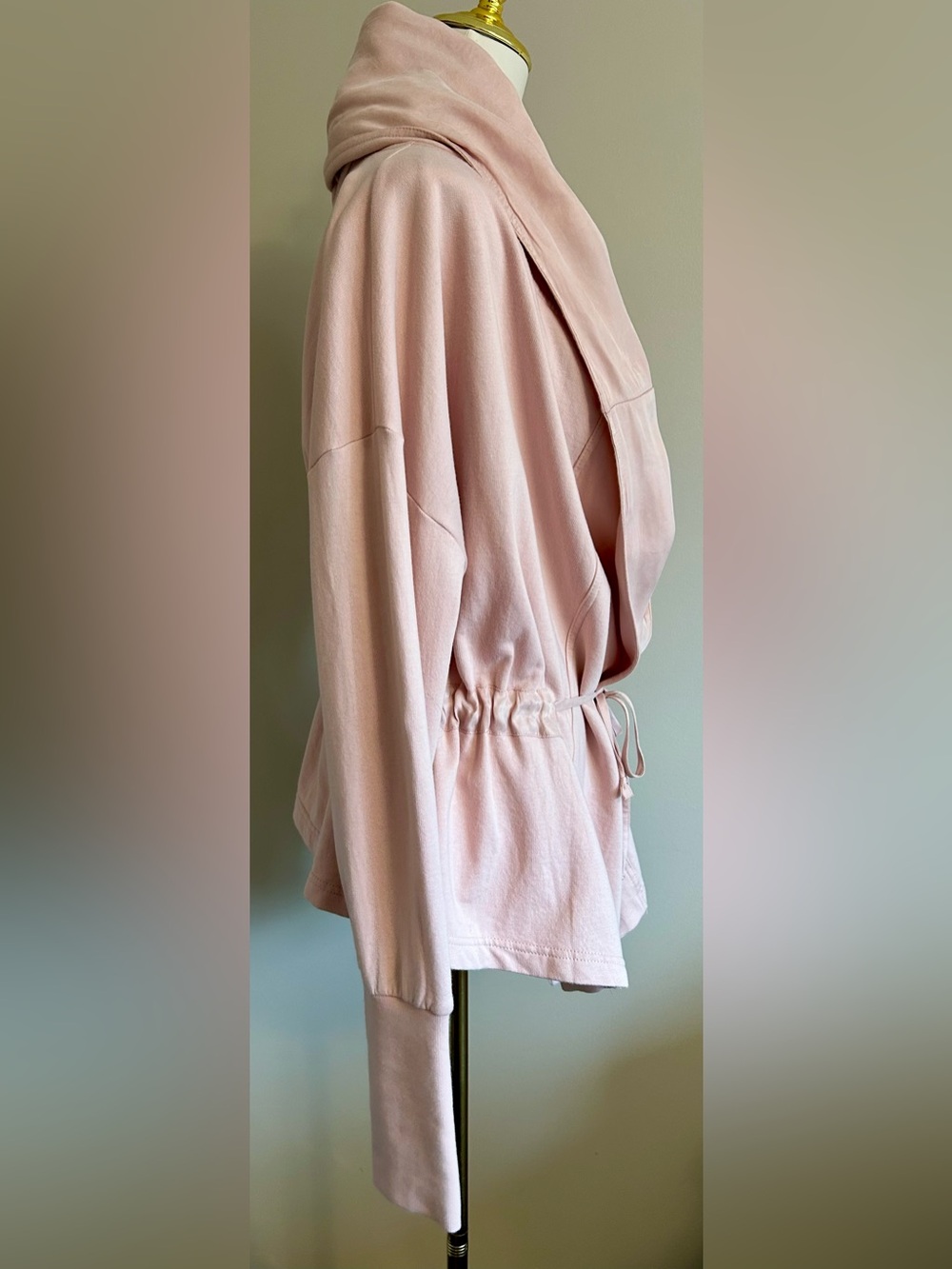NWT - Young Fabulous & Broke Shawl Collared Jacket w Hood in Dusty Pink. - Picture 4 of 12